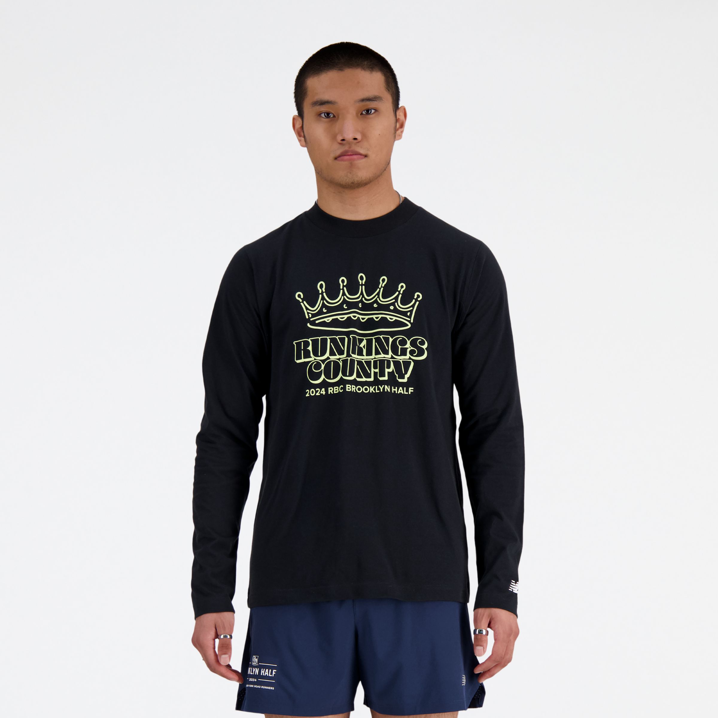 

New Balance Men's RBC Brooklyn Half Graphic Long Sleeve Black - Black