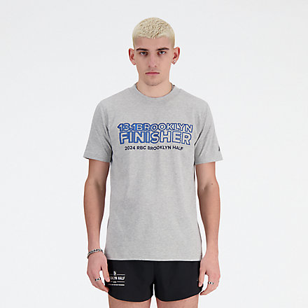 뉴발란스 New Balance RBC Brooklyn Half Finisher T-Shirt,ATHLETIC GREY