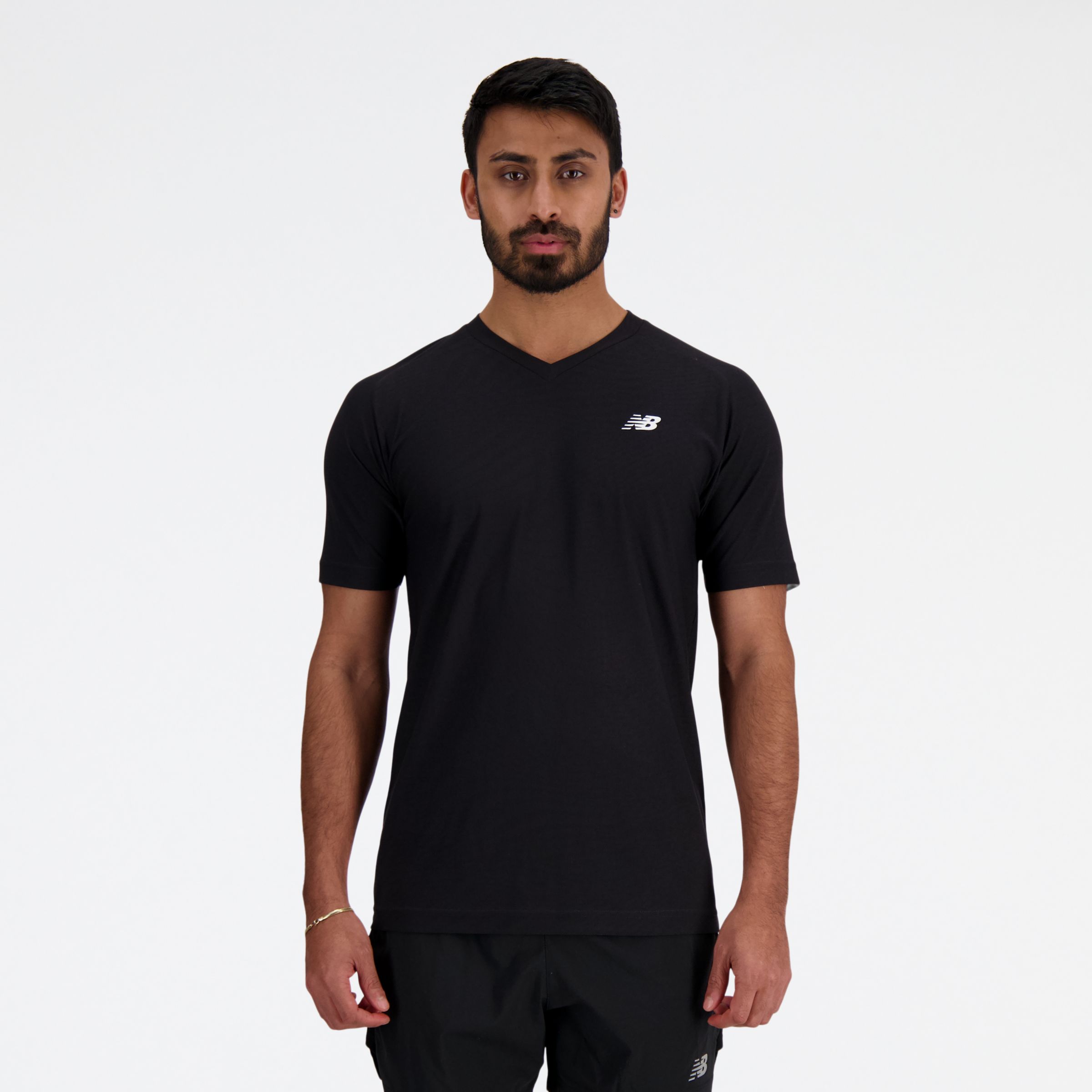 

New Balance Men's SS Jacquard BP Tee Black - Black