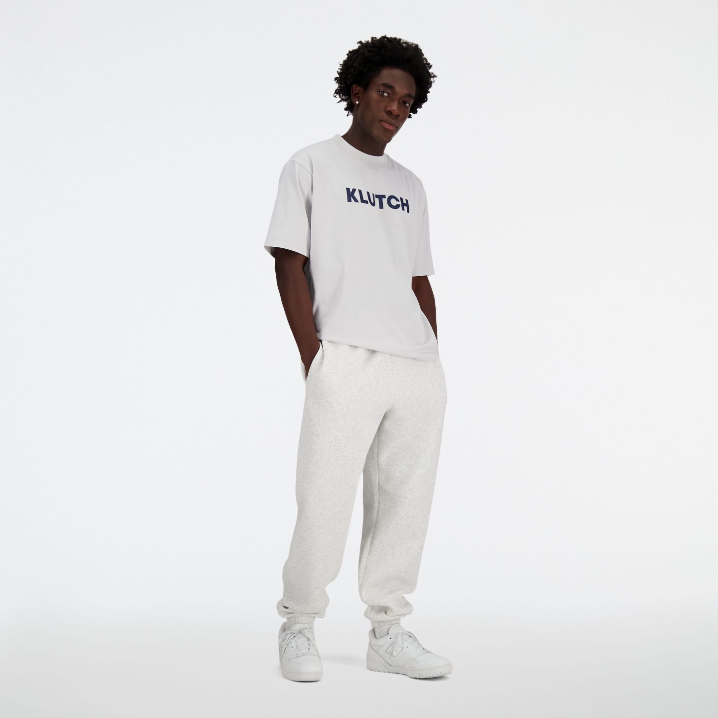 Мужская футболка New Balance Klutch X NB Short Sleeve, цвет: Серый — фото 2