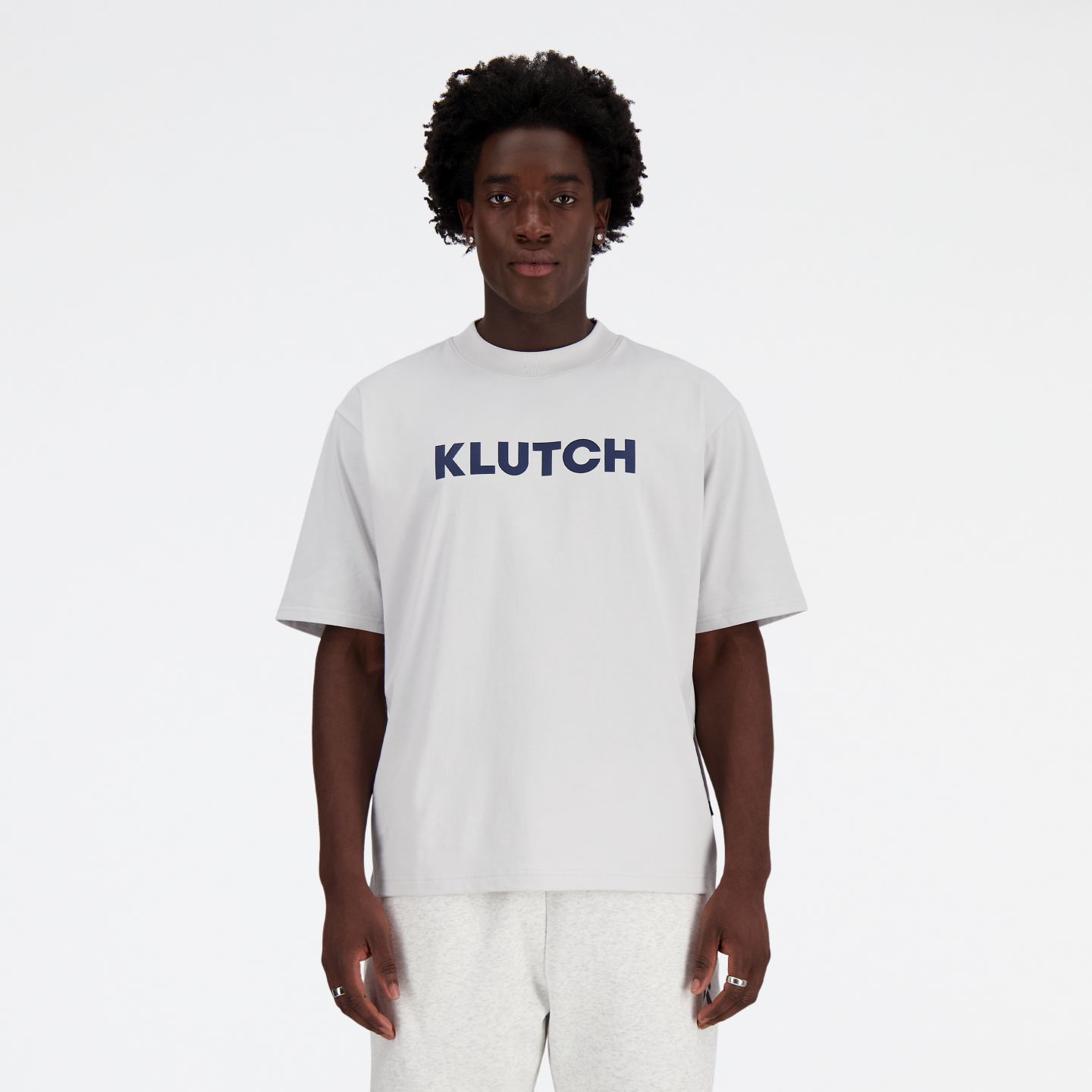 Мужская футболка New Balance Klutch X NB Short Sleeve, цвет: Серый — фото 3