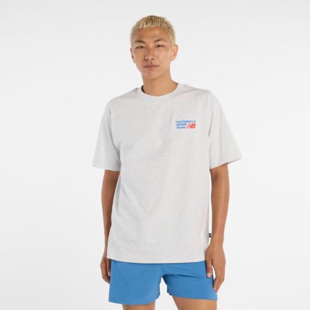 T-shirt à logo haut de gamme Athletics, NOIR, MT41908AHH