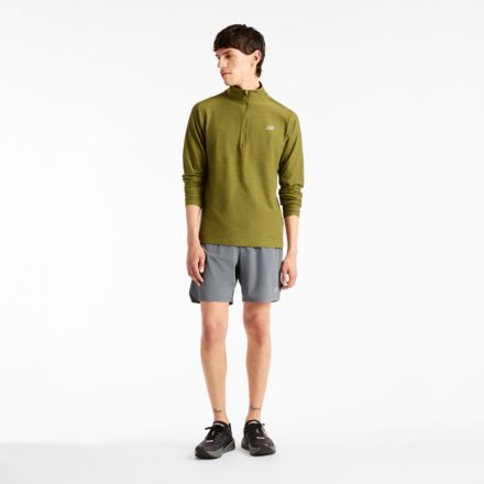 Space Dye 1/4 Zip, Athletic Grey with SLATE GREY, MT41915SH3