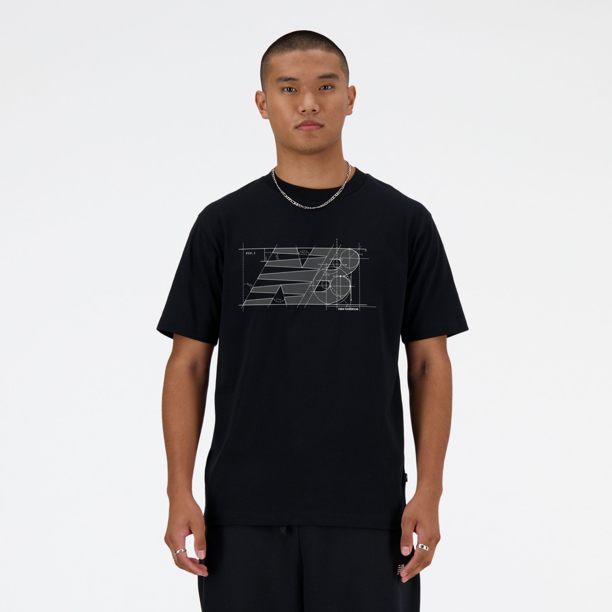 

New Balance Men's Science Schematic T-Shirt Black - Black