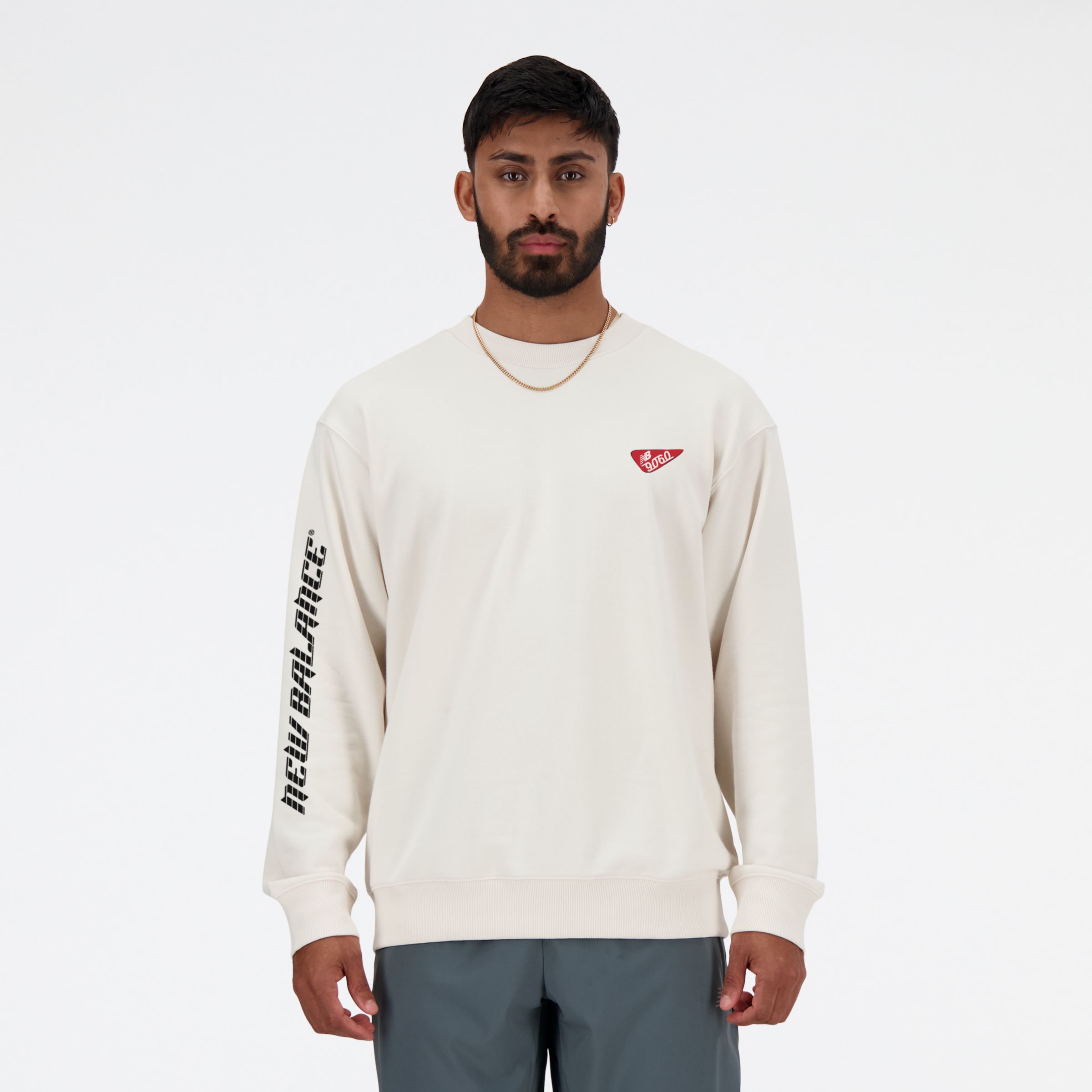 

New Balance Men's 9060 Sole Print Long Sleeve T-Shirt White - White