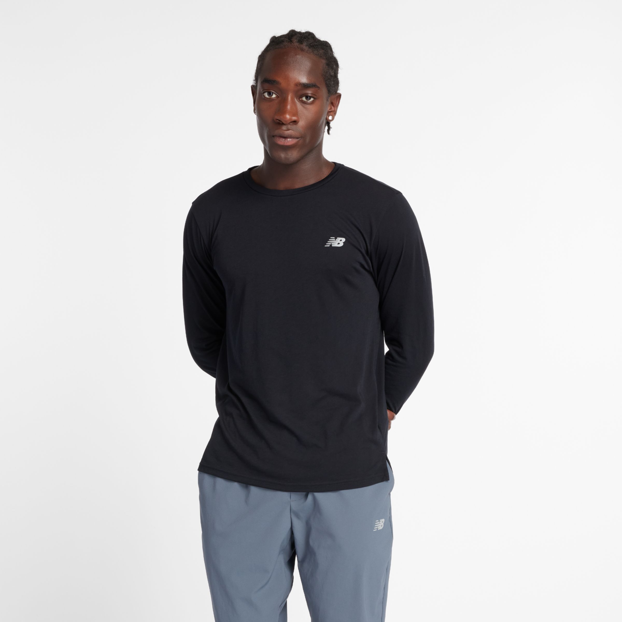 

New Balance Men's Lightweight Jersey Long Sleeve Black - Black