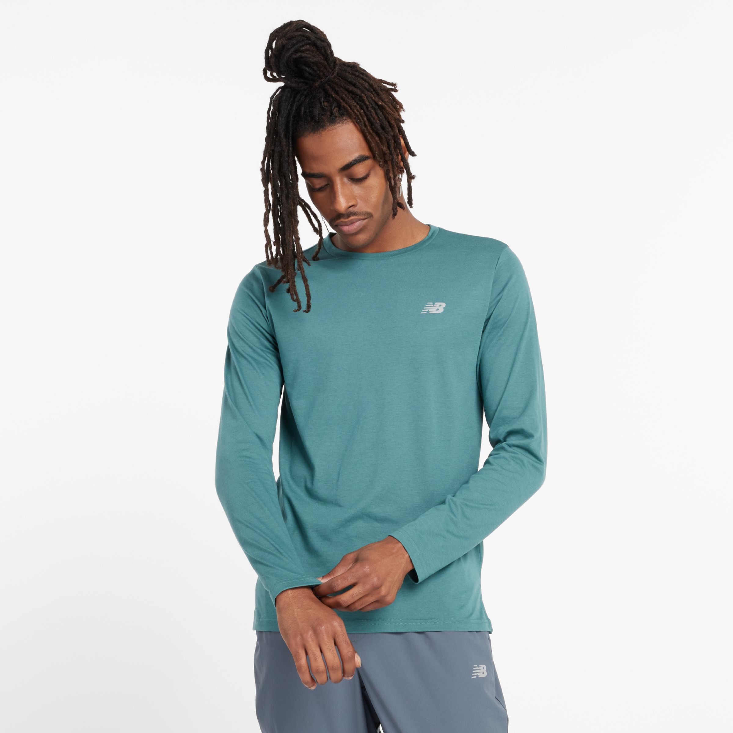 

New Balance Men's Lightweight Jersey Long Sleeve Green - Green