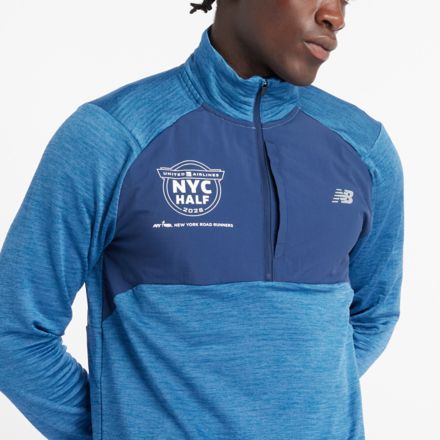 United Airlines Half Heat Grid 1/2 Zip, HERON BLUE, MT43204CHEB