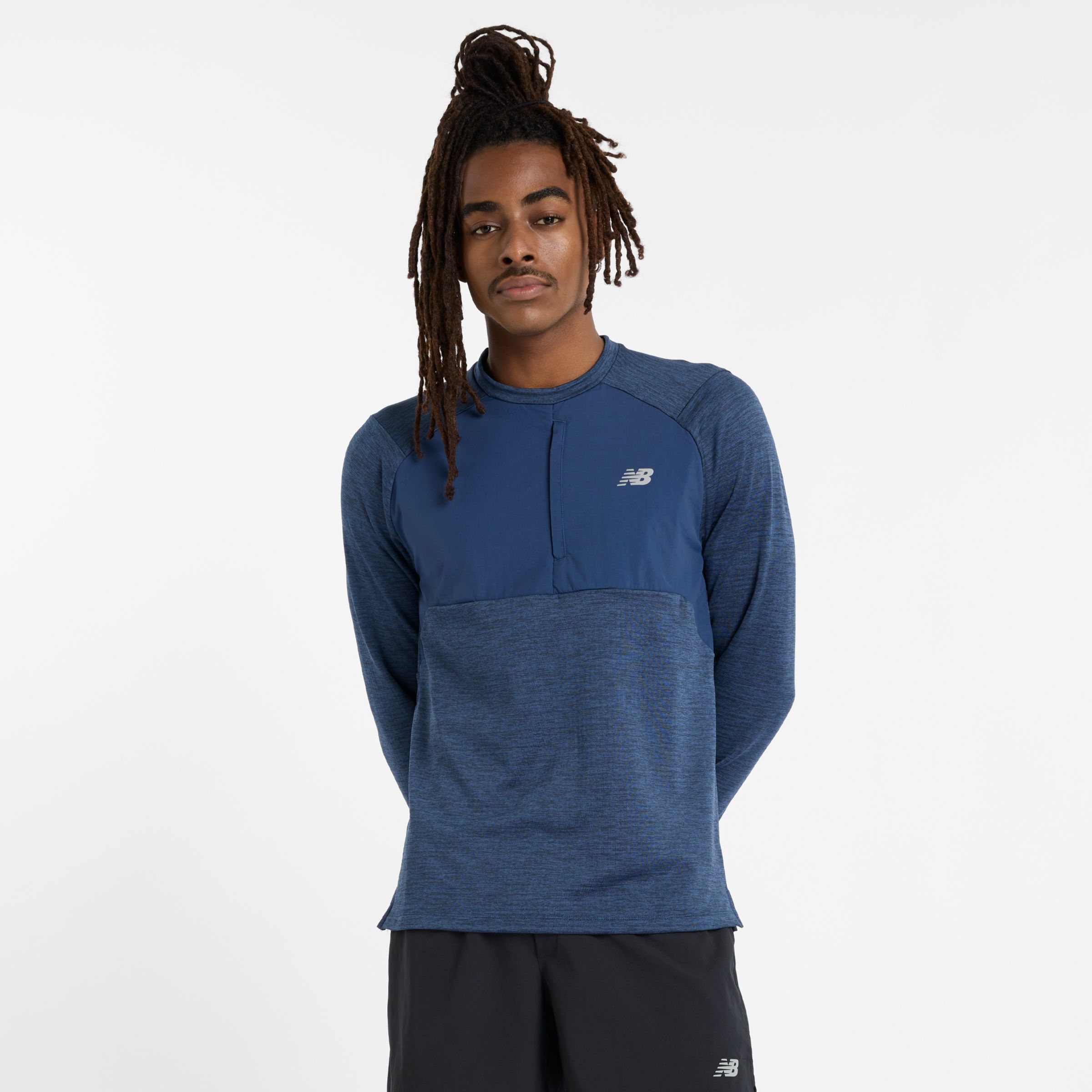 New Balance Uomo Heat Grid Crew, Maglia di poliestere, Taglia S