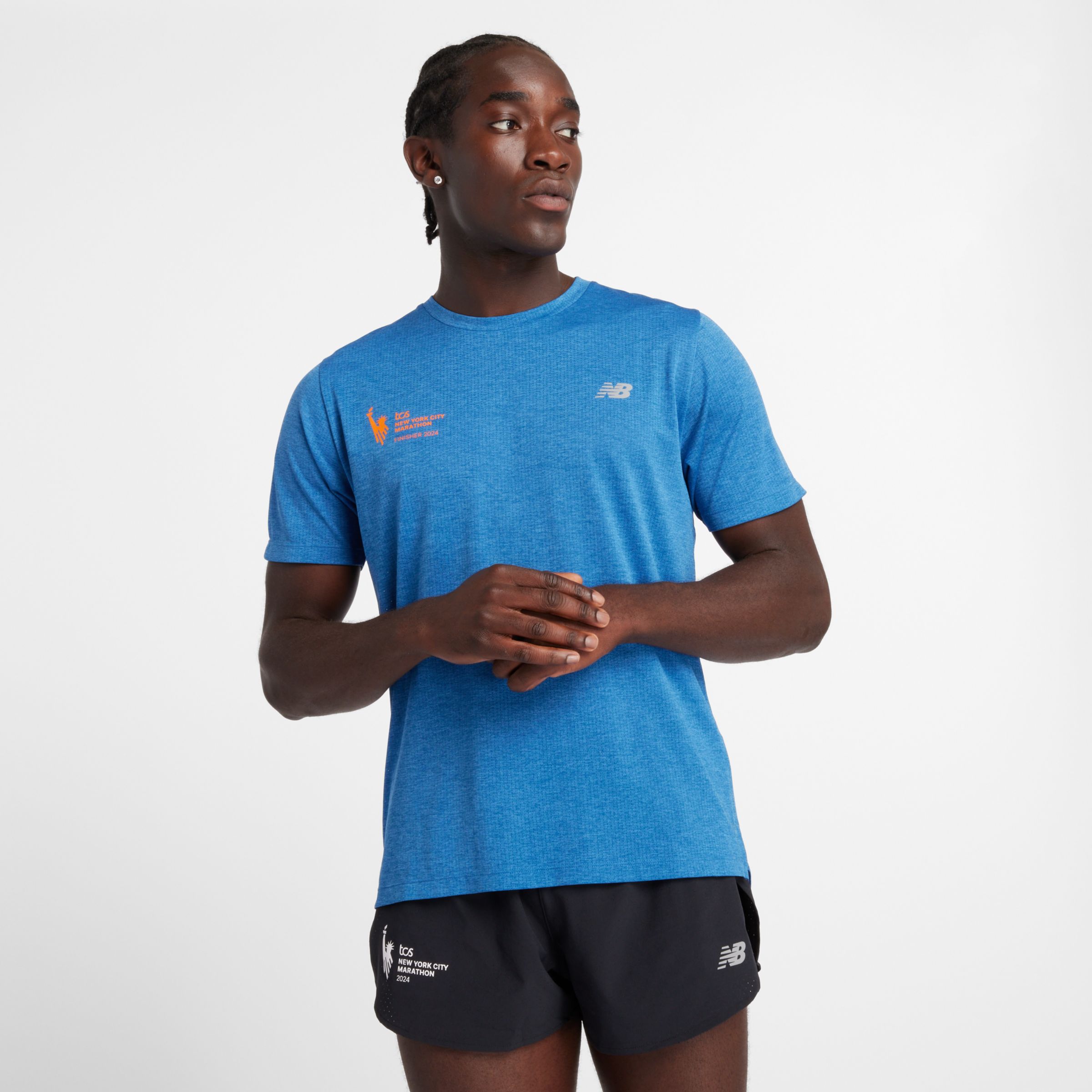 

New Balance Men's NYC Marathon Athletics T-Shirt Blue - Blue