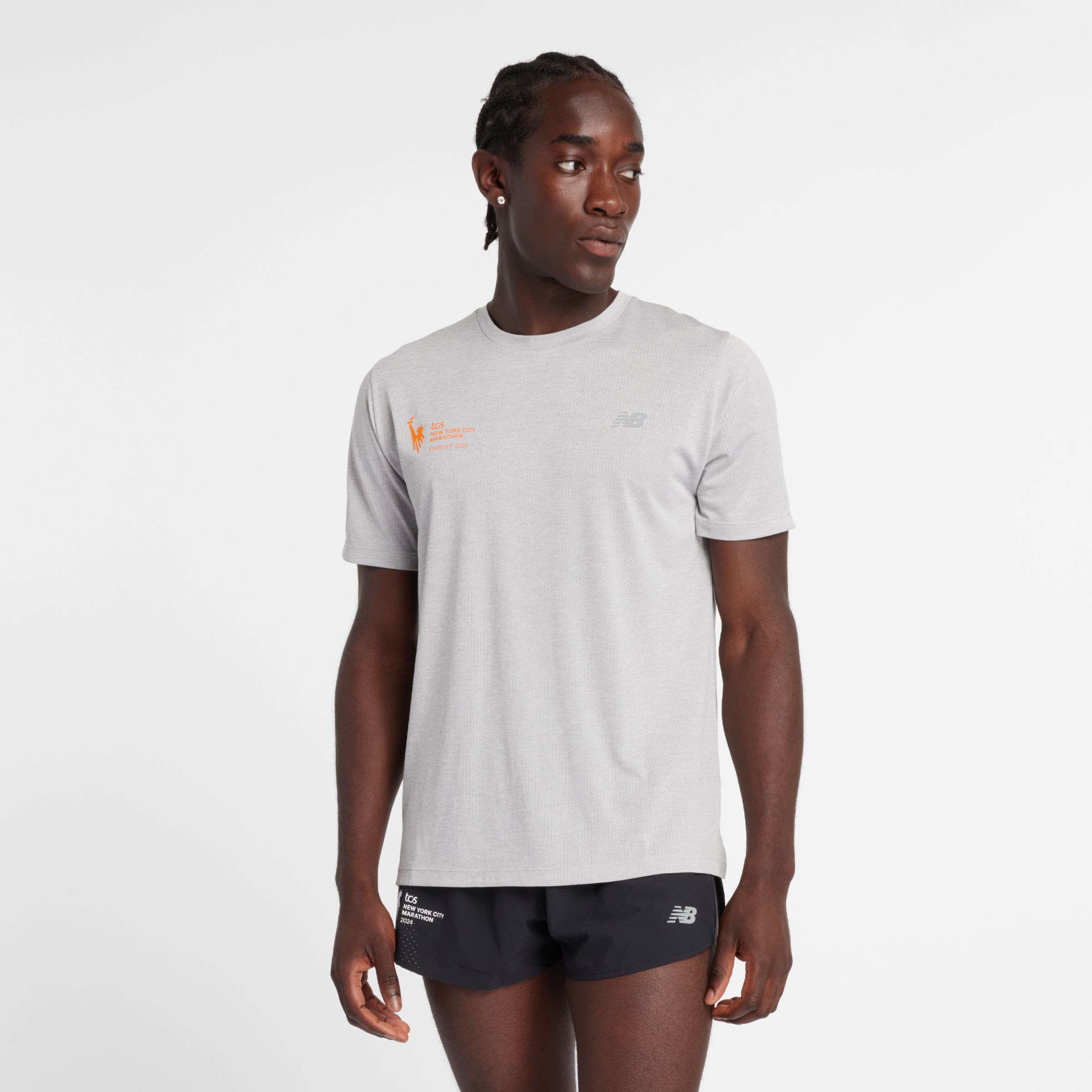 

New Balance Men's NYC Marathon Athletics T-Shirt Grey - Grey