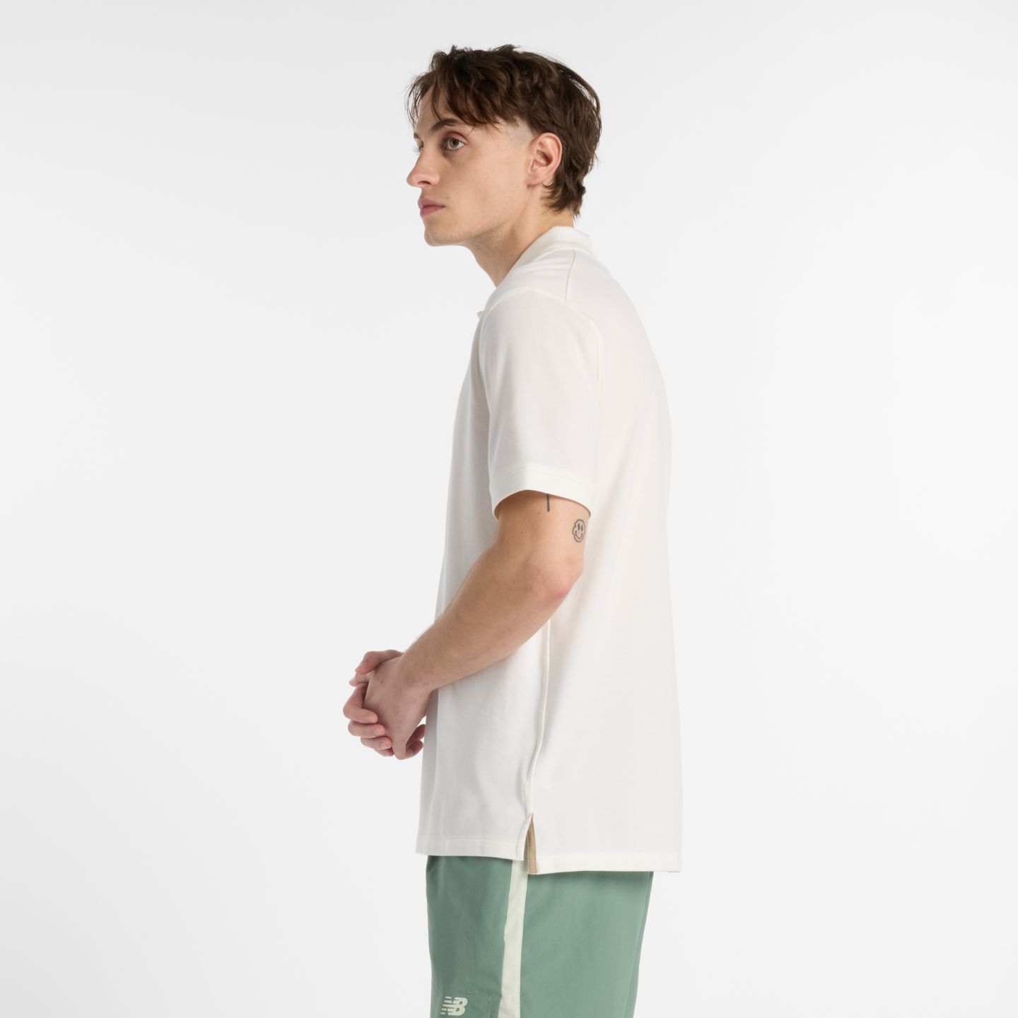 Мужское поло New Balance Australian Open Premium Performance Polo, цвет: Морская соль — фото 5