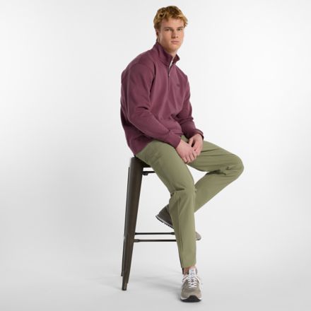 Athletics Fleece 1/2 Zip, FADED PLUM, MT43501FDP