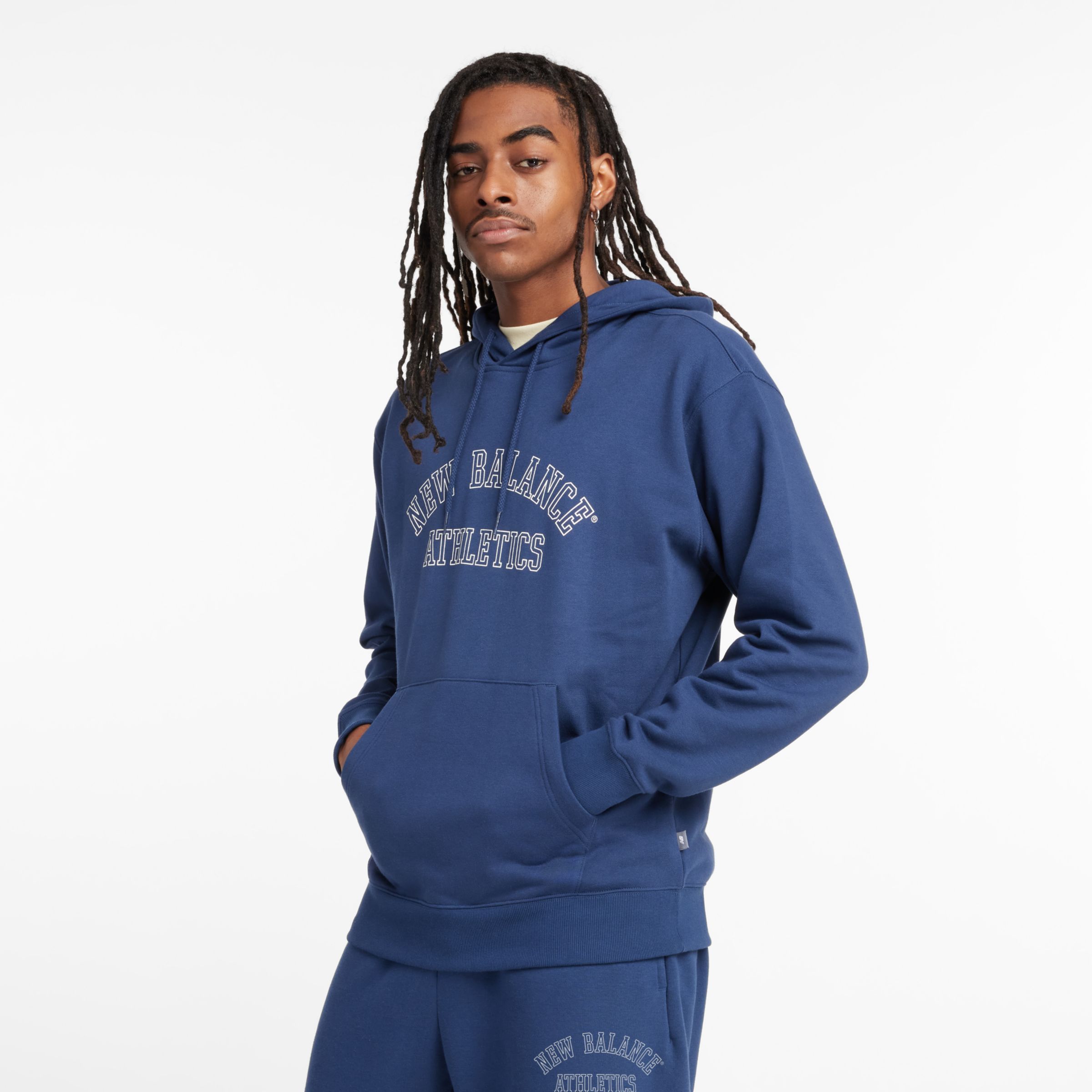 

New Balance Men's Graphic Hoodie Blue - Blue