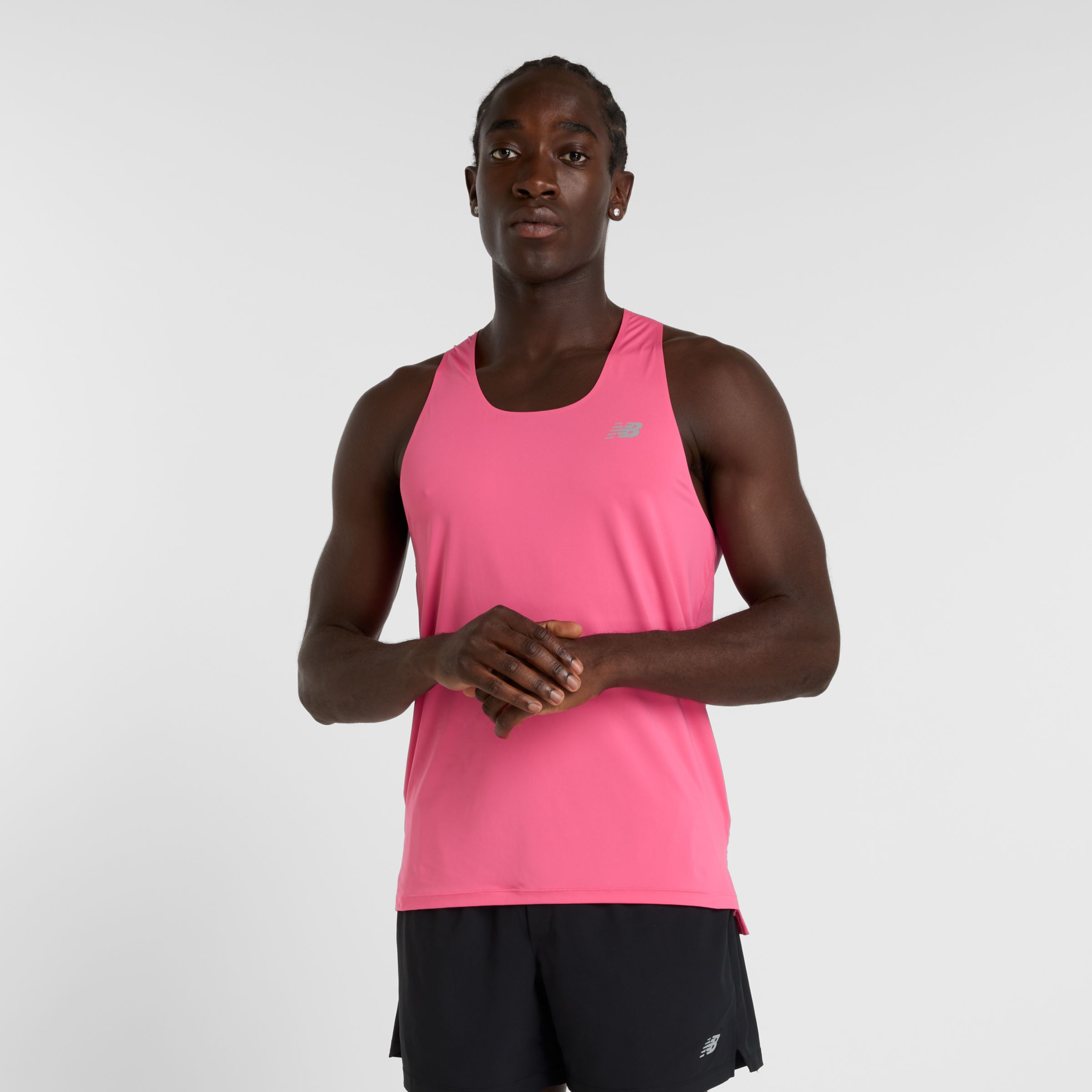 New Balance Uomo Race Day Tank, Maglia di poliestere, Taglia XL