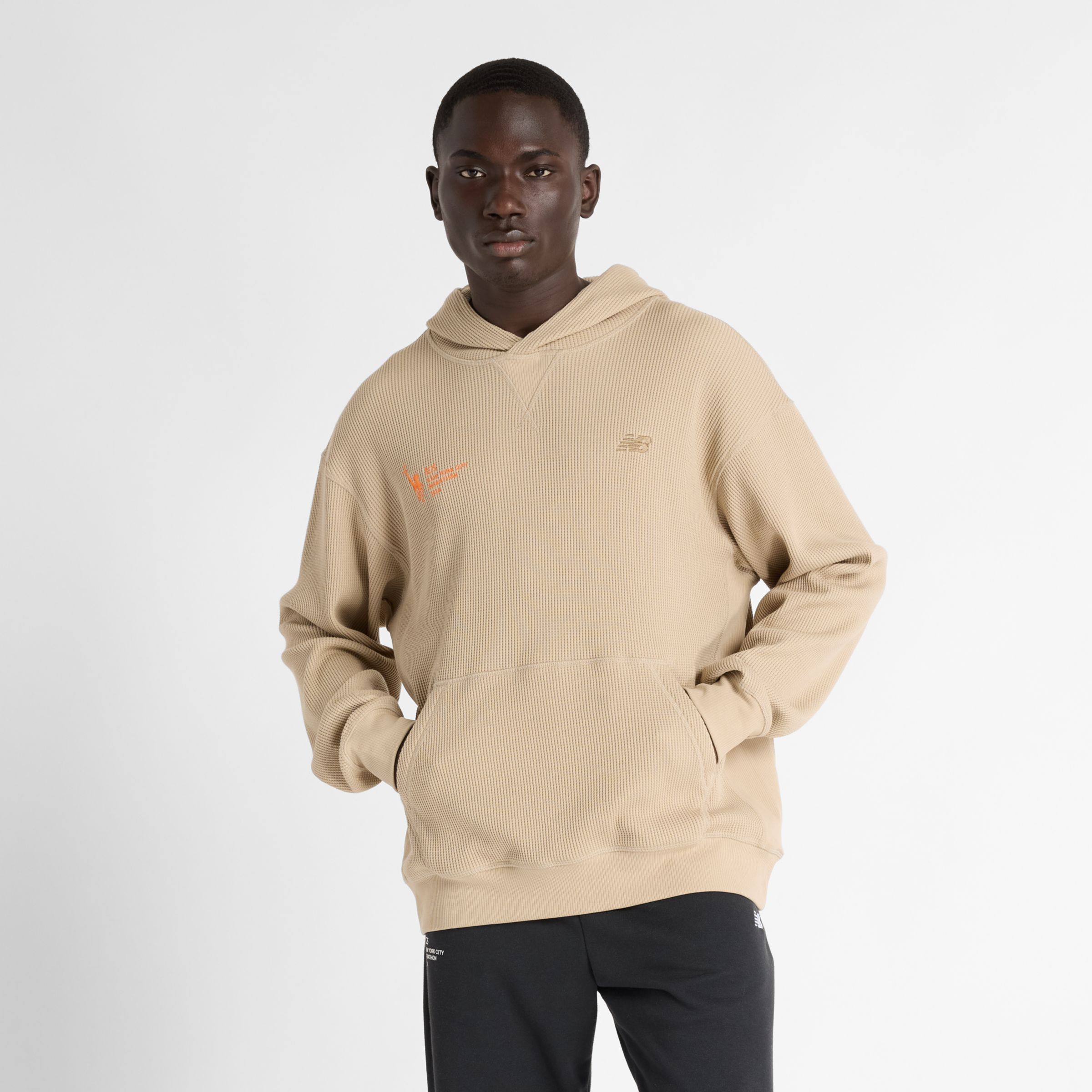 送料＆関税込み！NYC Marathon Waffle Knit Hoodie☆選べる2色 New Balance / Men's NYC Marathon Waffle Knit Hoodie