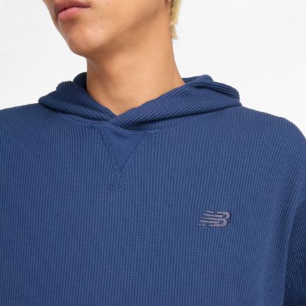 Waffle Knit 連帽上衣, 麻冷灰, MT43519NNY