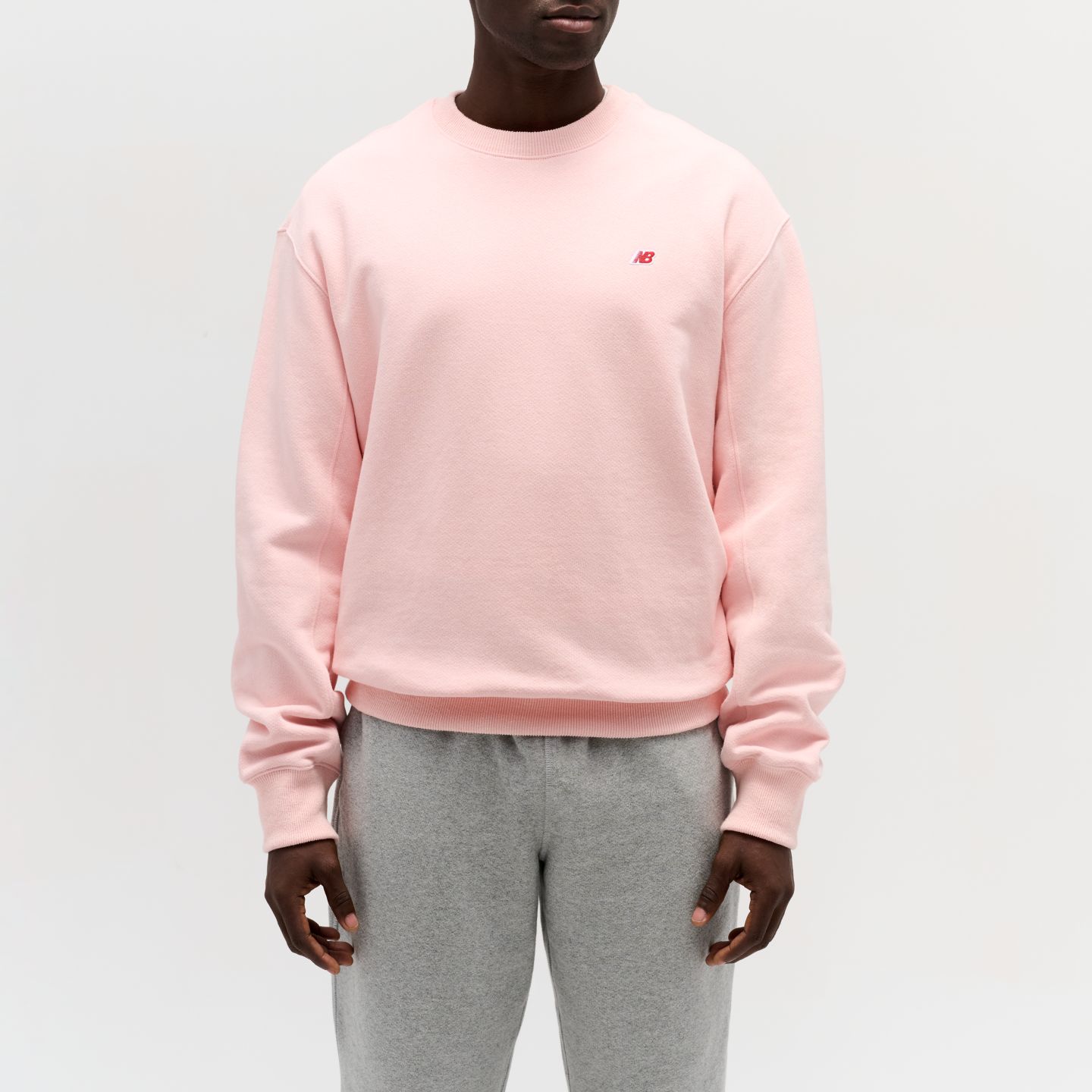 Мужской свитшот New Balance Made in USA Core Crewneck, цвет: Розовый мглистый — фото 2