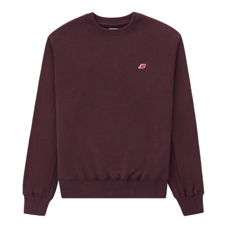 New Balance Men s Made in USA Core Crewneck Sweatshirt Plum Brown M