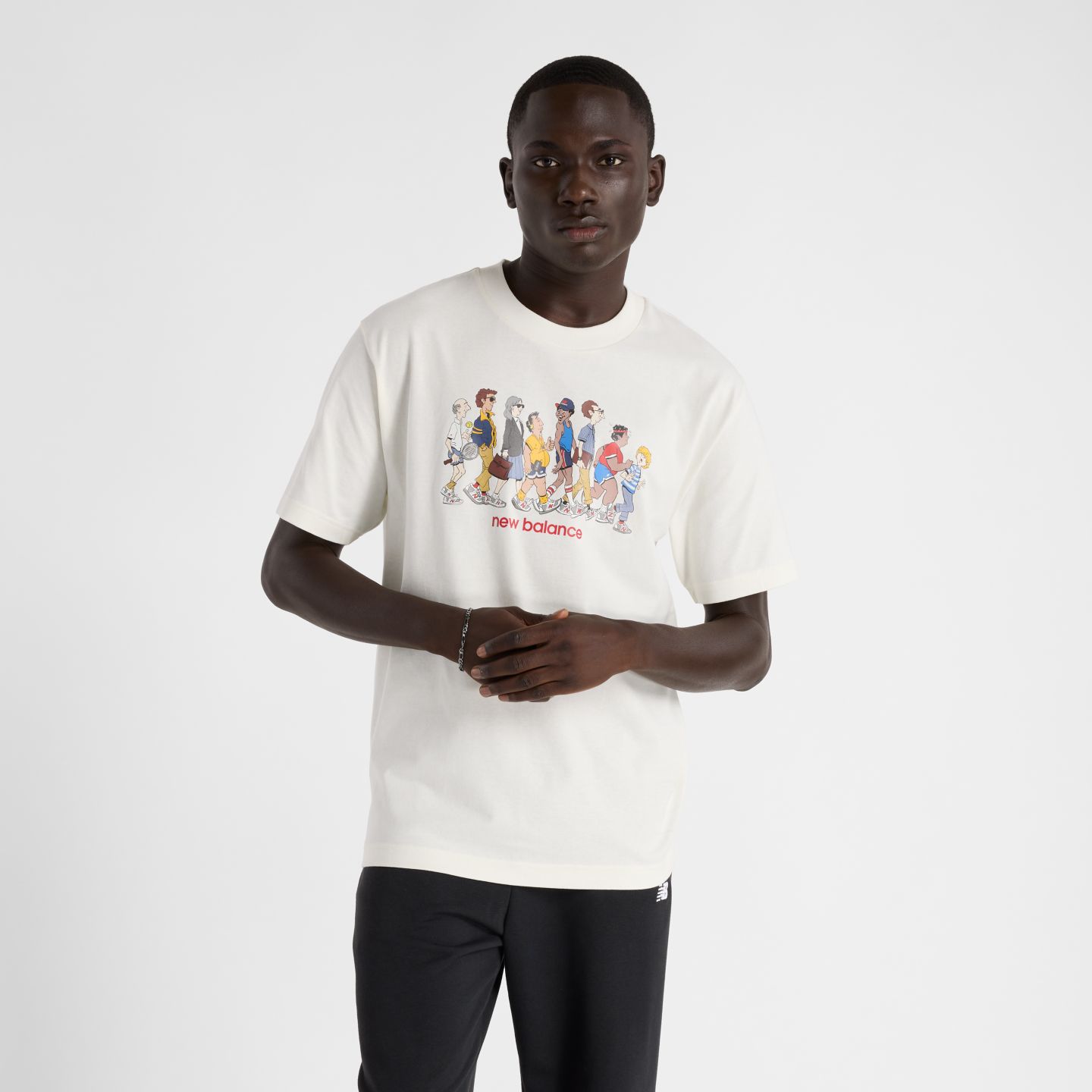 Мужская футболка New Balance Athletics Relaxed Archive Walk, цвет: Морская соль — фото 1