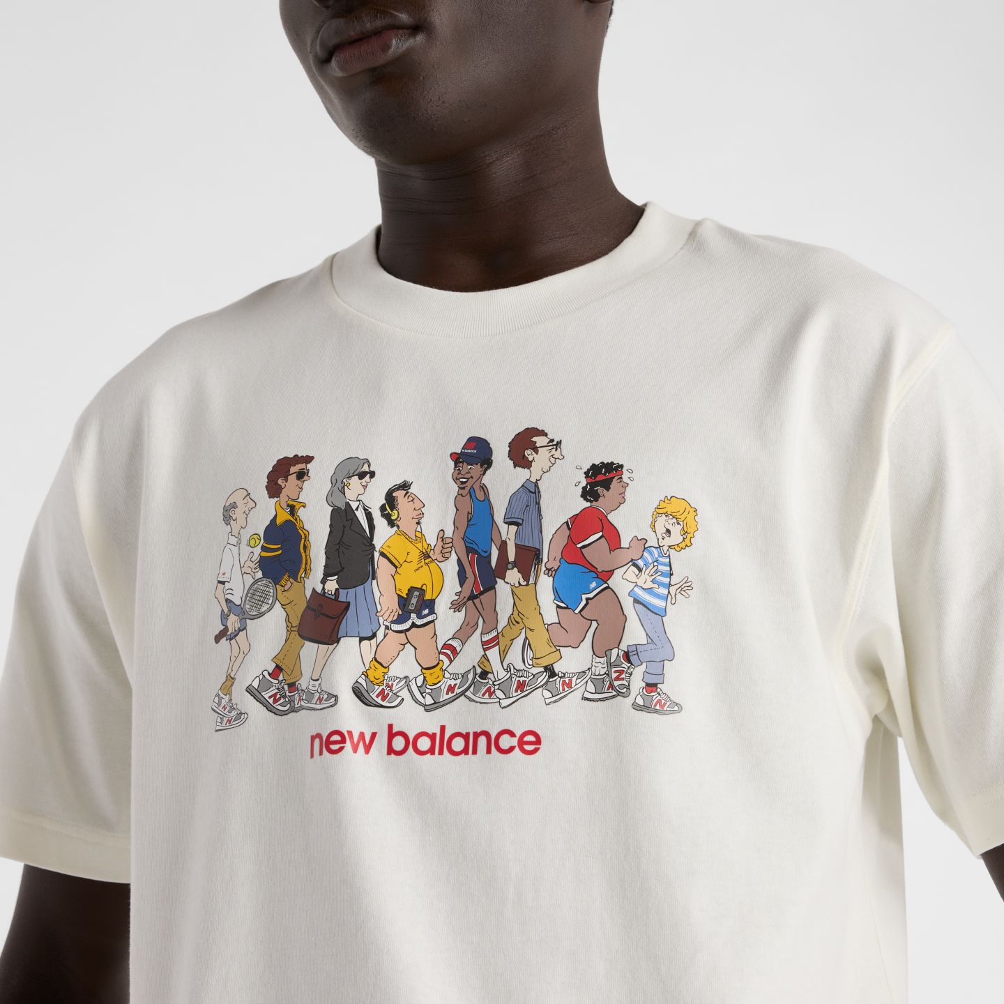 Мужская футболка New Balance Athletics Relaxed Archive Walk, цвет: Морская соль — фото 2