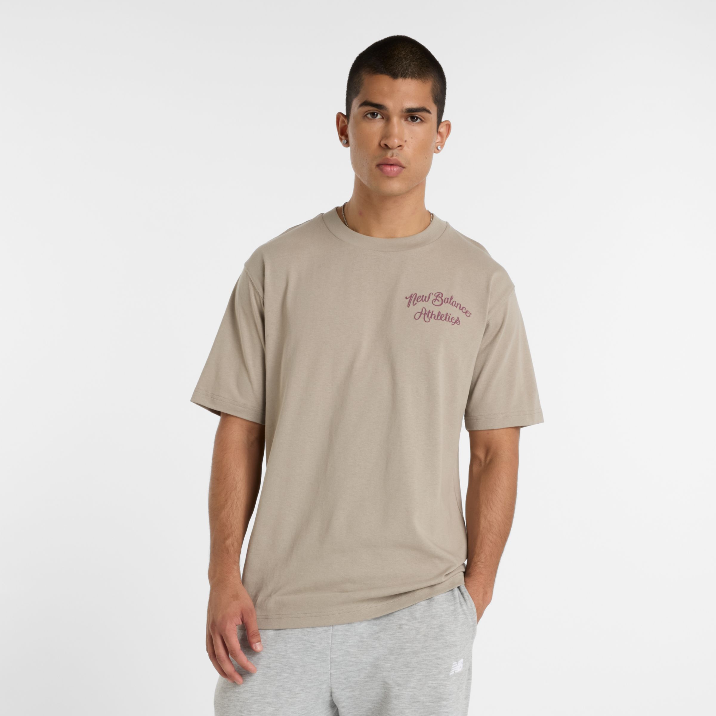 

New Balance Men's Athletics Relaxed League T-Shirt Beige - Beige