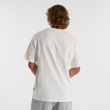 Tシャツ・カットソー NEW BALANCE Men T-shirt White MT43556SST Athletics Relaxed League T-Shirt - New Balance