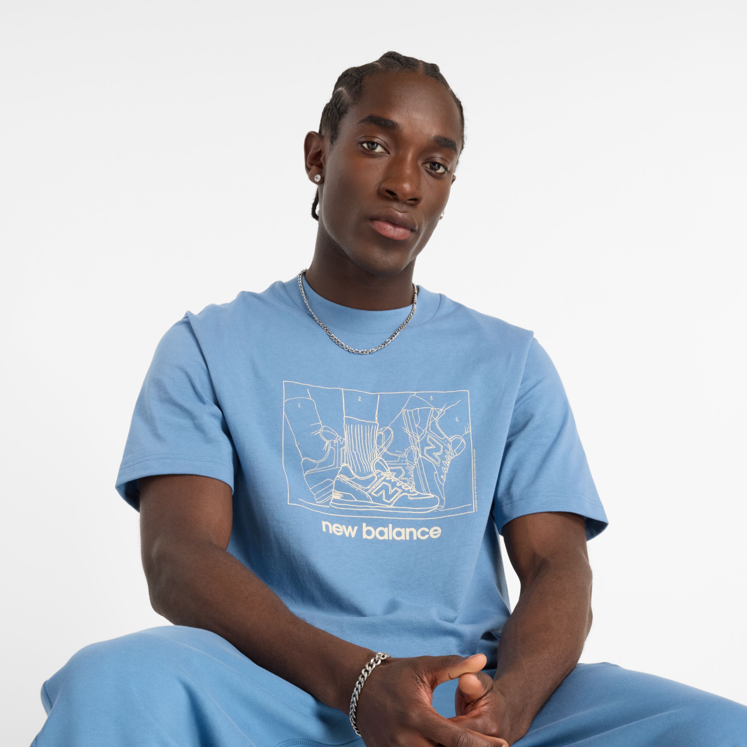 New Balance Uomo Athletics Relaxed Science T-Shirt, Cotone, Taglia M