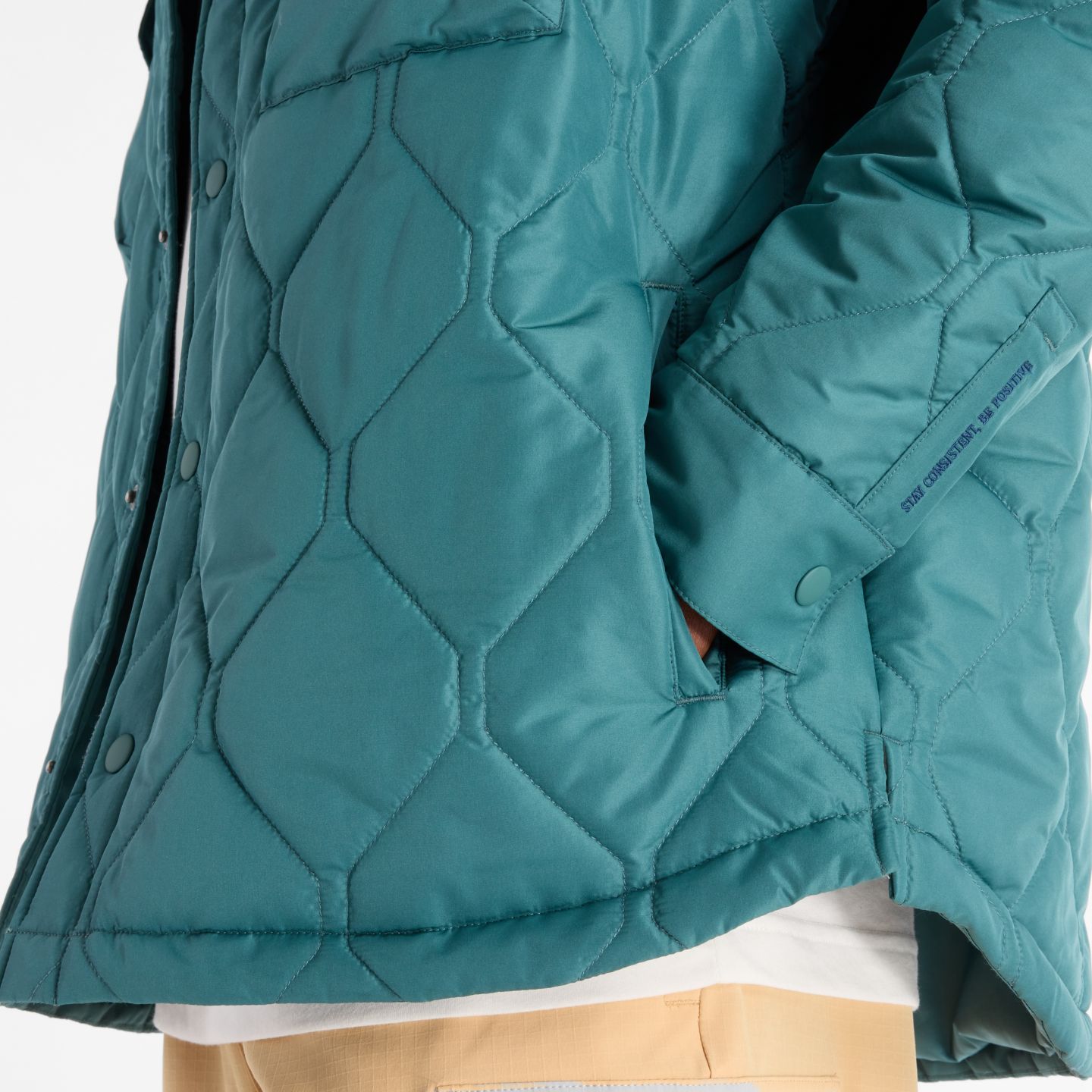 Мужской топ New Balance Lindor Quilted Long Sleeve, цвет: Еловый — фото 5