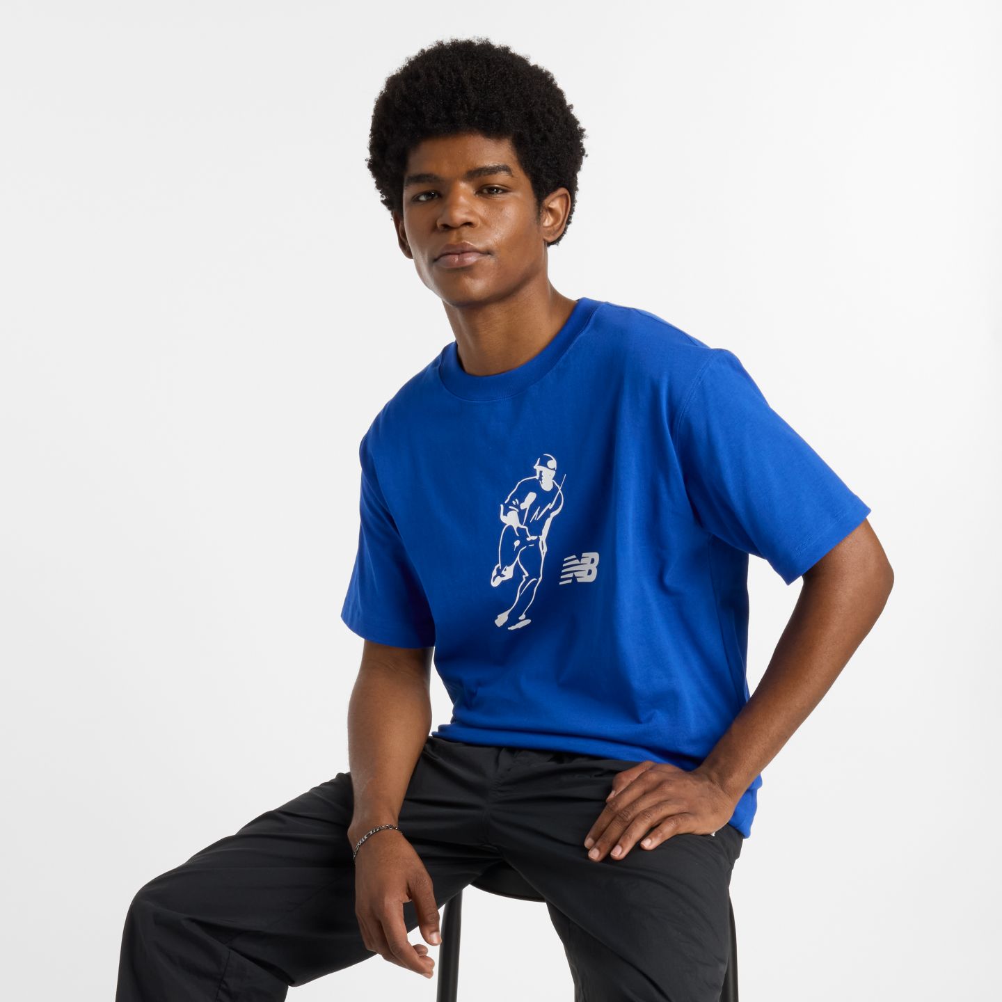 Мужская футболка New Balance Shohei Ohtani Graphic, цвет: Королевский синий — фото 5