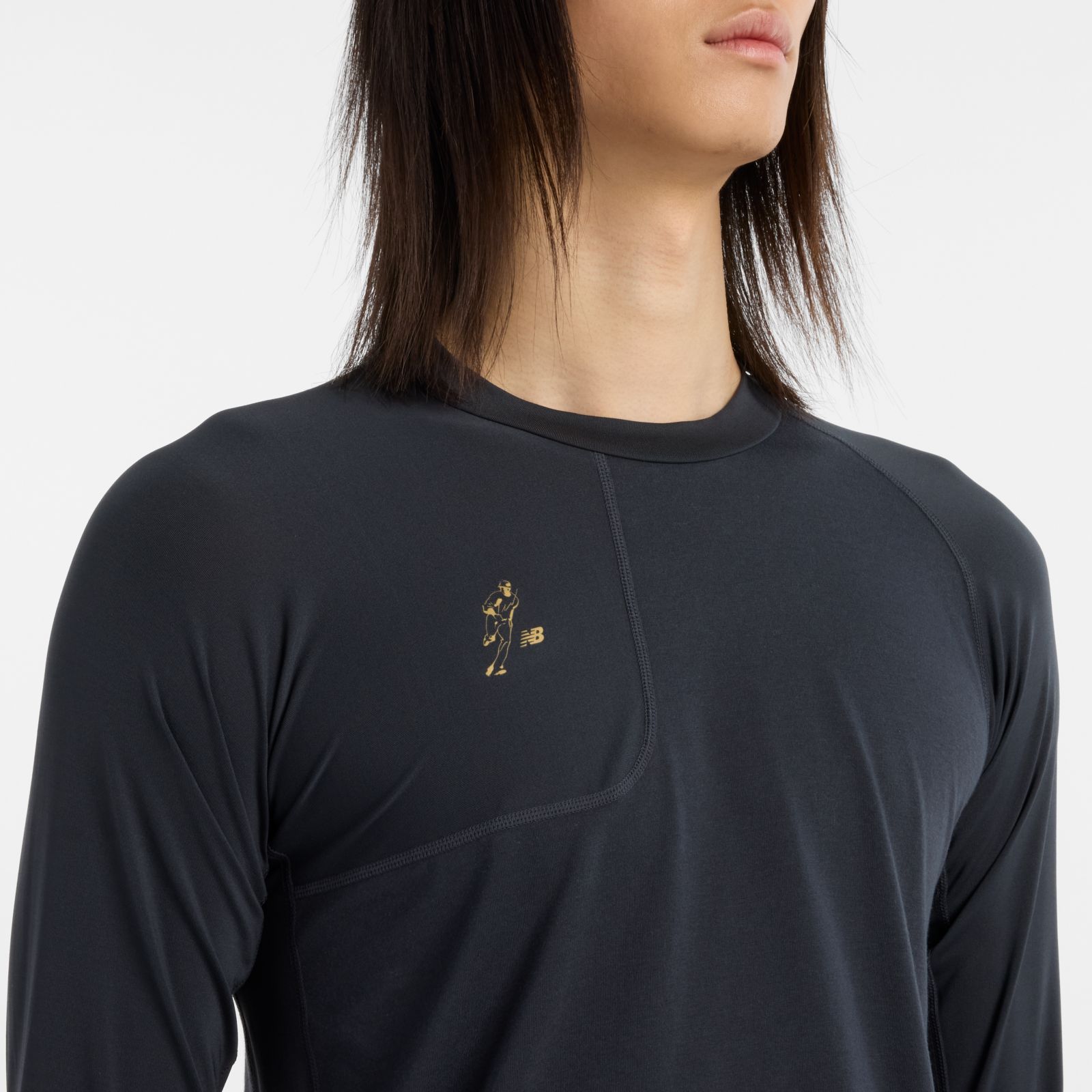 Мужские футболки New Balance Shohei Signature Performance 3/4 Top — фото 3