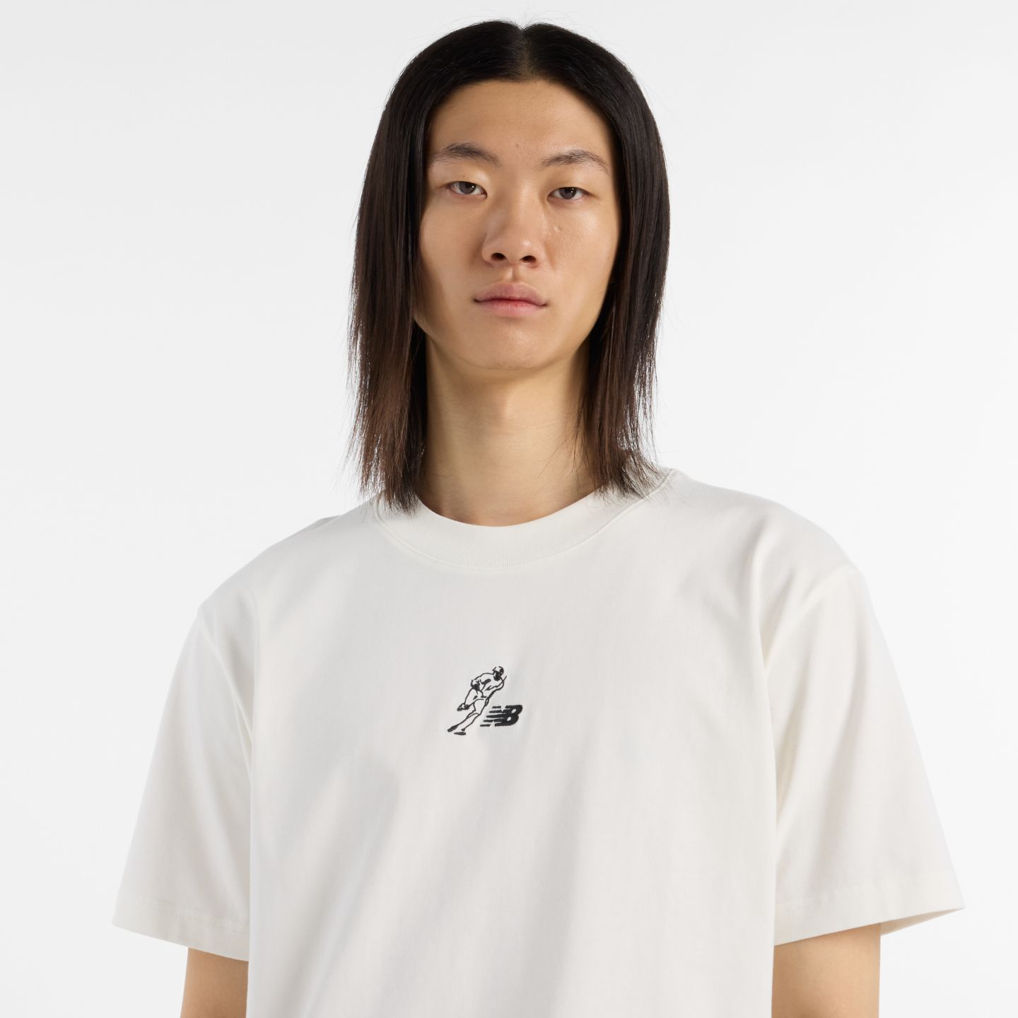 Мужская футболка New Balance Shohei Signature Logo, цвет: Морская соль — фото 3