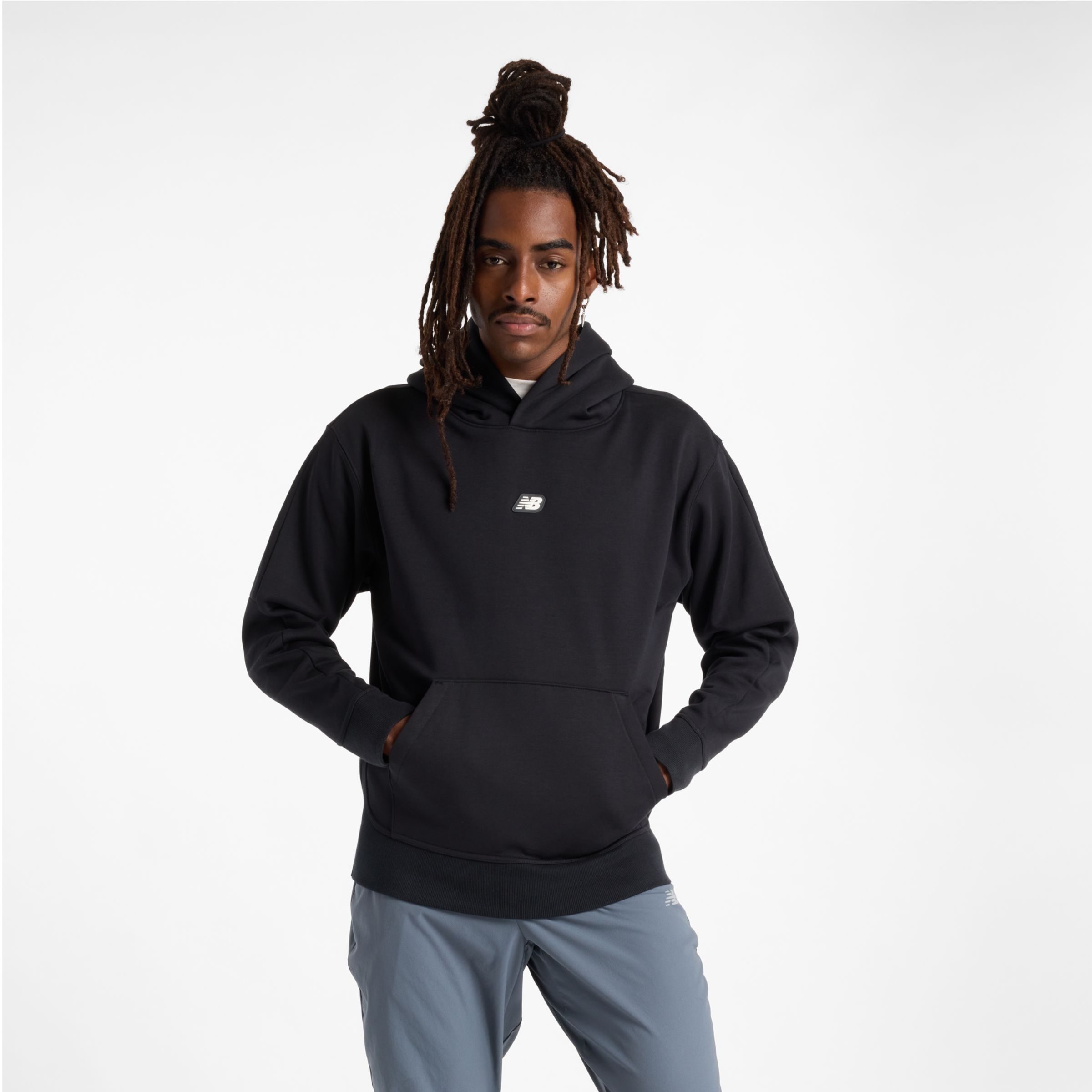 New Balance Homme All Day Uniform Hoodie en Noir, Poly Knit, Taille S