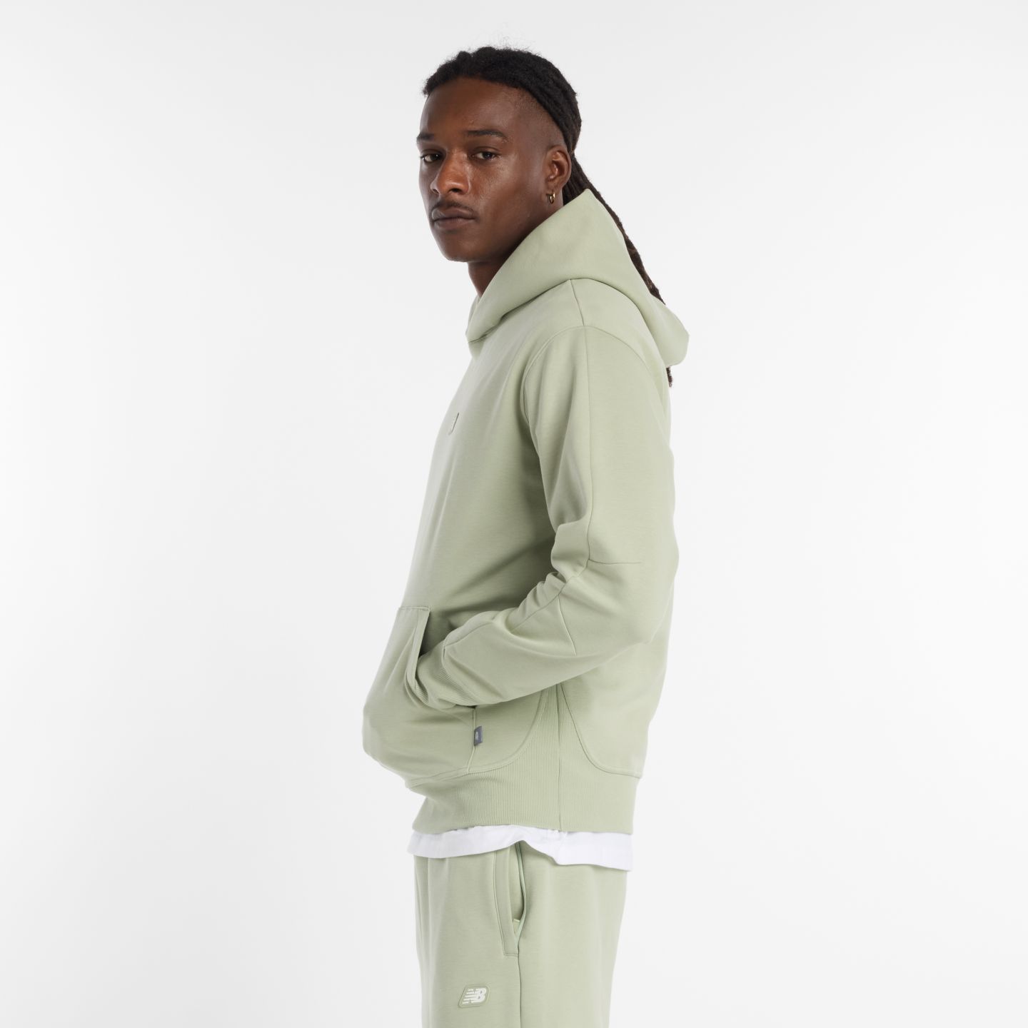 Мужское худи New Balance All Day Uniform, цвет: Змеиный — фото 4