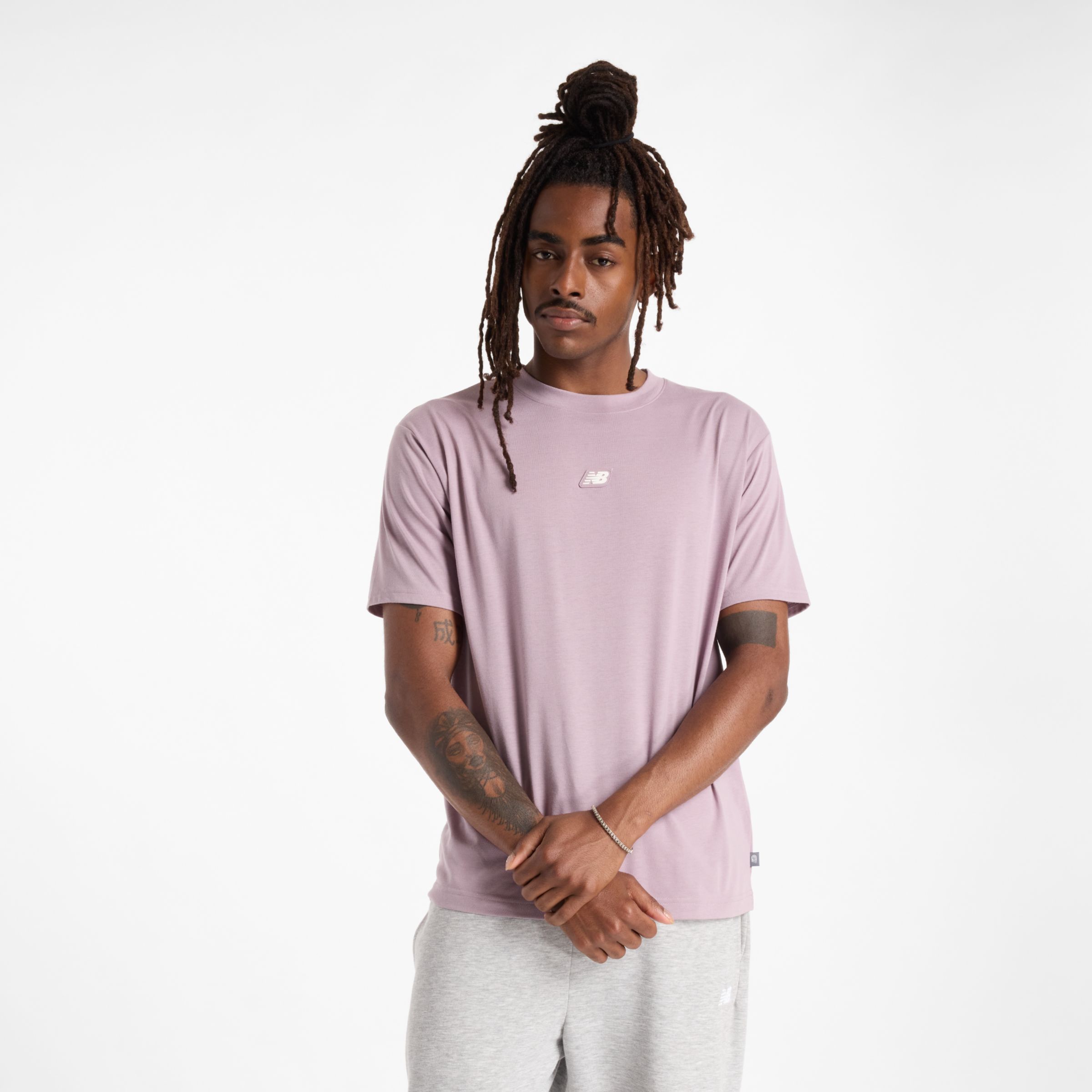 New Balance Uomo All Day On Court Graphic T-Shirt, Maglia di poliestere, Taglia S