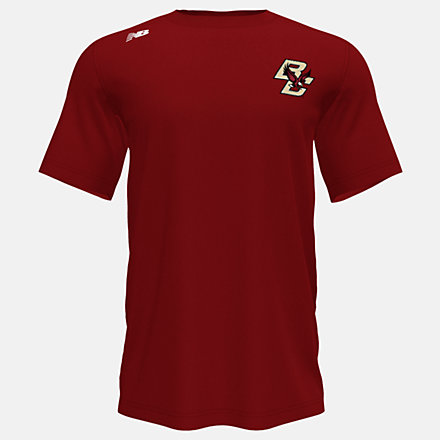 New Balance Short Sleeve Tech Tee(Boston College), MT500BCAMCR image number null