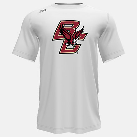 New Balance Short Sleeve Tech Tee(Boston College), MT500BCBWT image number null