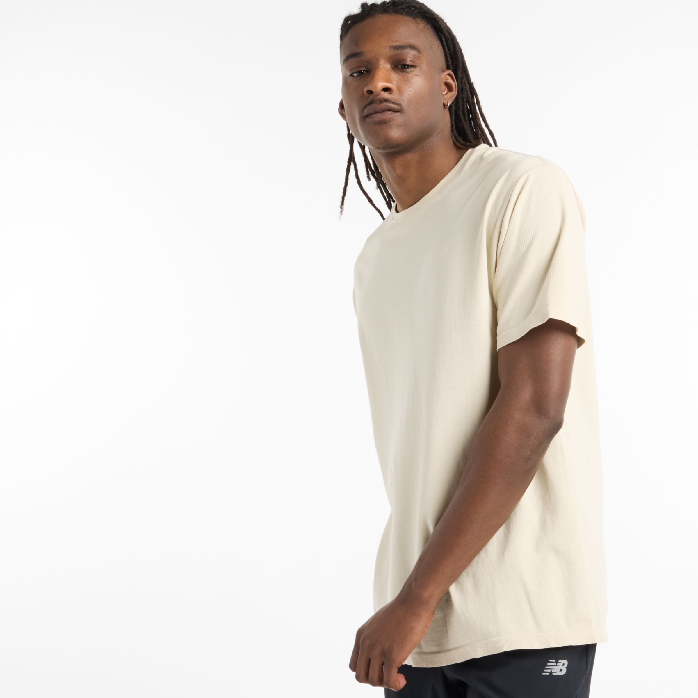 NEW BALANCE HERREN REST DAY KNIT RELAXED T-SHIRT IN GRAU, BAUMWOLLE, GRÖSSE XL 