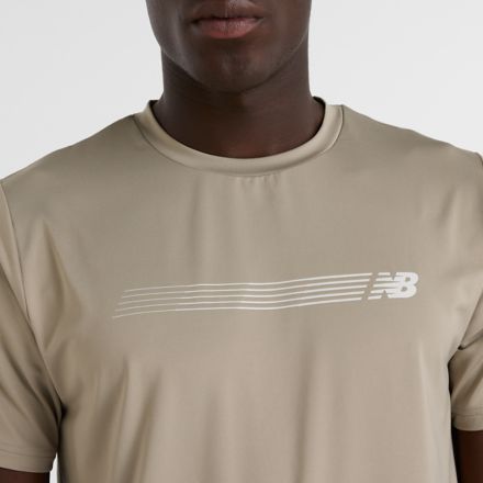 Linear Lines Performance 圓領上衣, 旱石棕, MT51071ADS