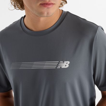 Linear ロゴ パフォーマンスショートスリーブTシャツ, GRAPHITE, MT51071GT