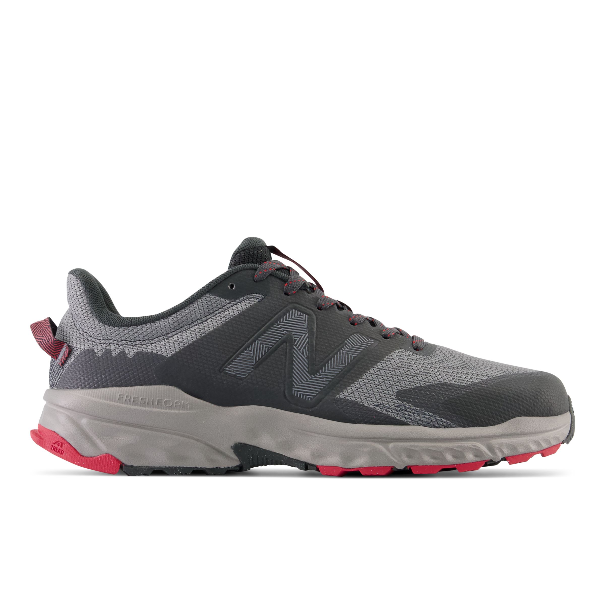 New Balance Men's FRESH FOAM 510v6 in Grey/Black/Red Synthetic - MT510LR6