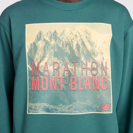 Marathon du Mont Blanc Athletics French Terry Crew, NEW SPRUCE, MT51113NUS