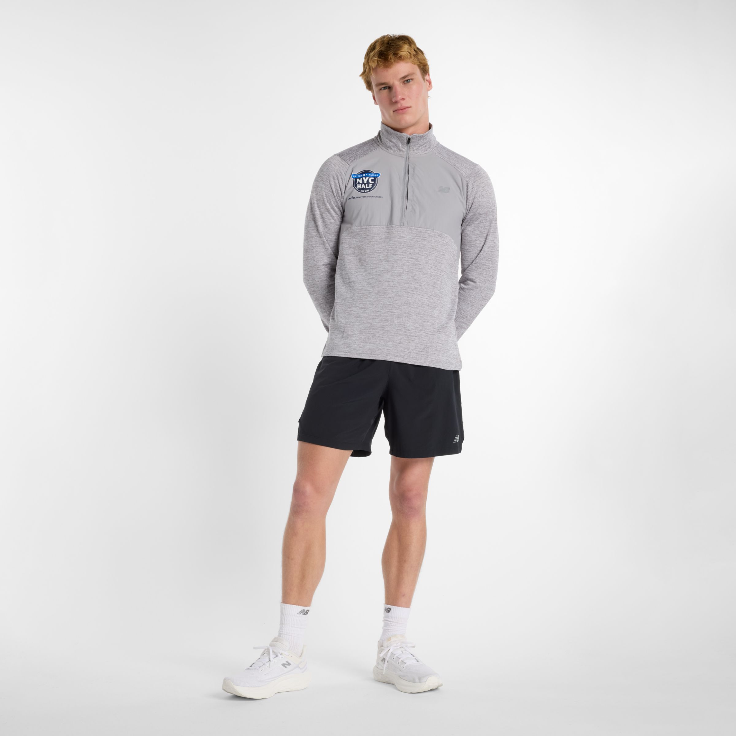 United Airlines NYC Half Athletics Heat Grid 1/2 Zip