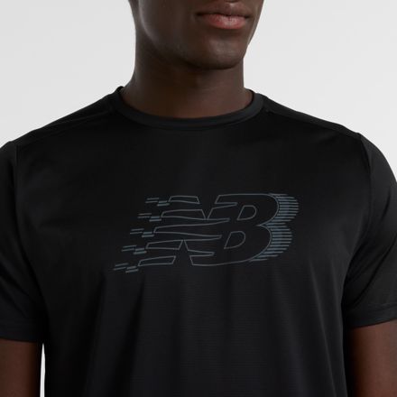 Sport Essentials Printed Run T-Shirt, BLACK, MT51206BK