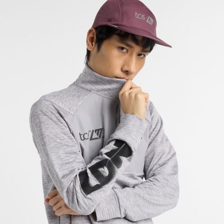London Edition Athletics Heat Grid 1/2 Zip, ATHLETIC GREY, MT51234DAG
