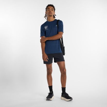 United Airlines NYC Half Athletics T-Shirt, NB NAVY HEATHER, MT51253CNNH