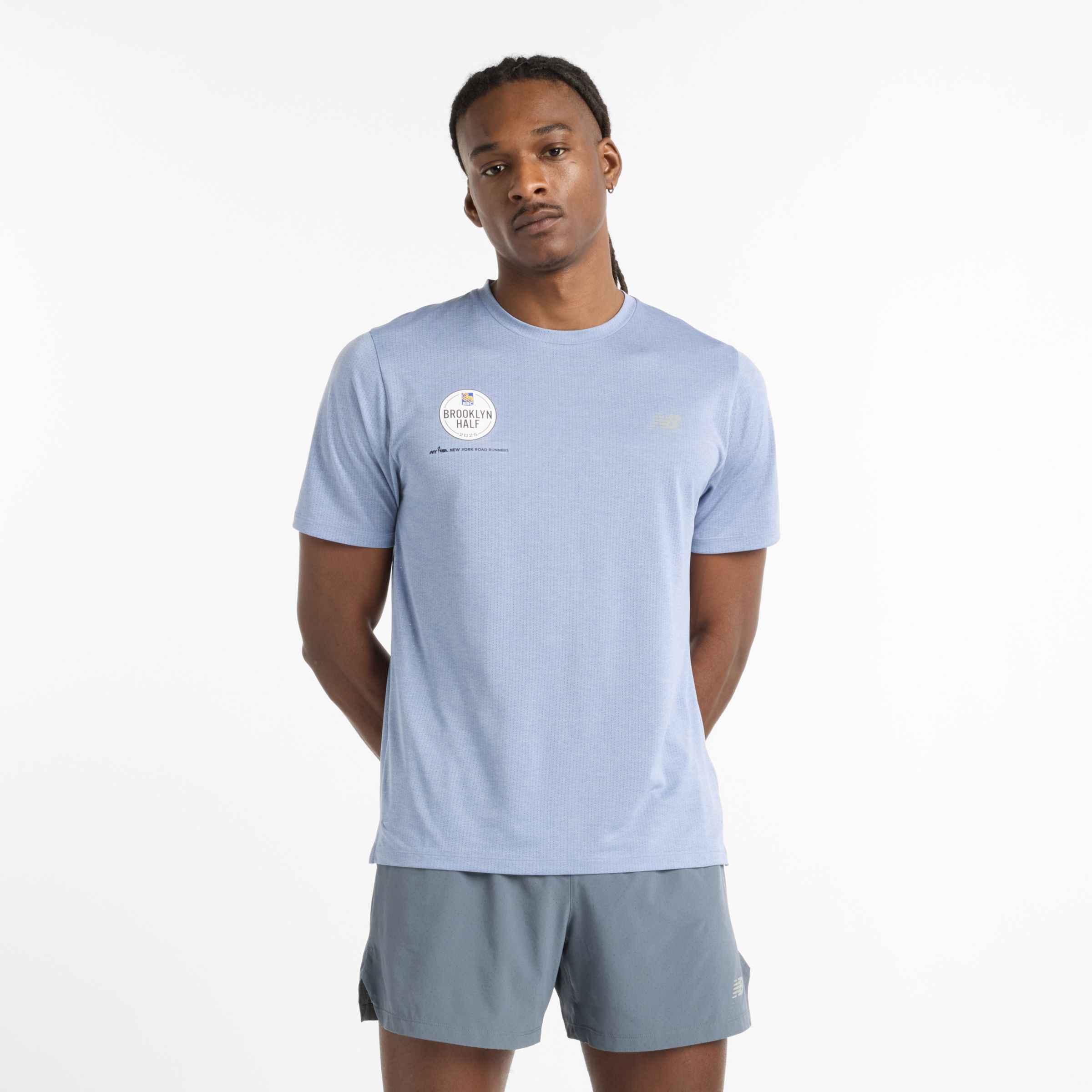 

New Balance Men's RBC Brooklyn Half Athletics T-Shirt Blue - Blue