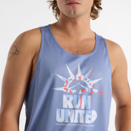 United Airlines NYC Half Run Singlet, DUSK SHOWER, MT51298CDUS