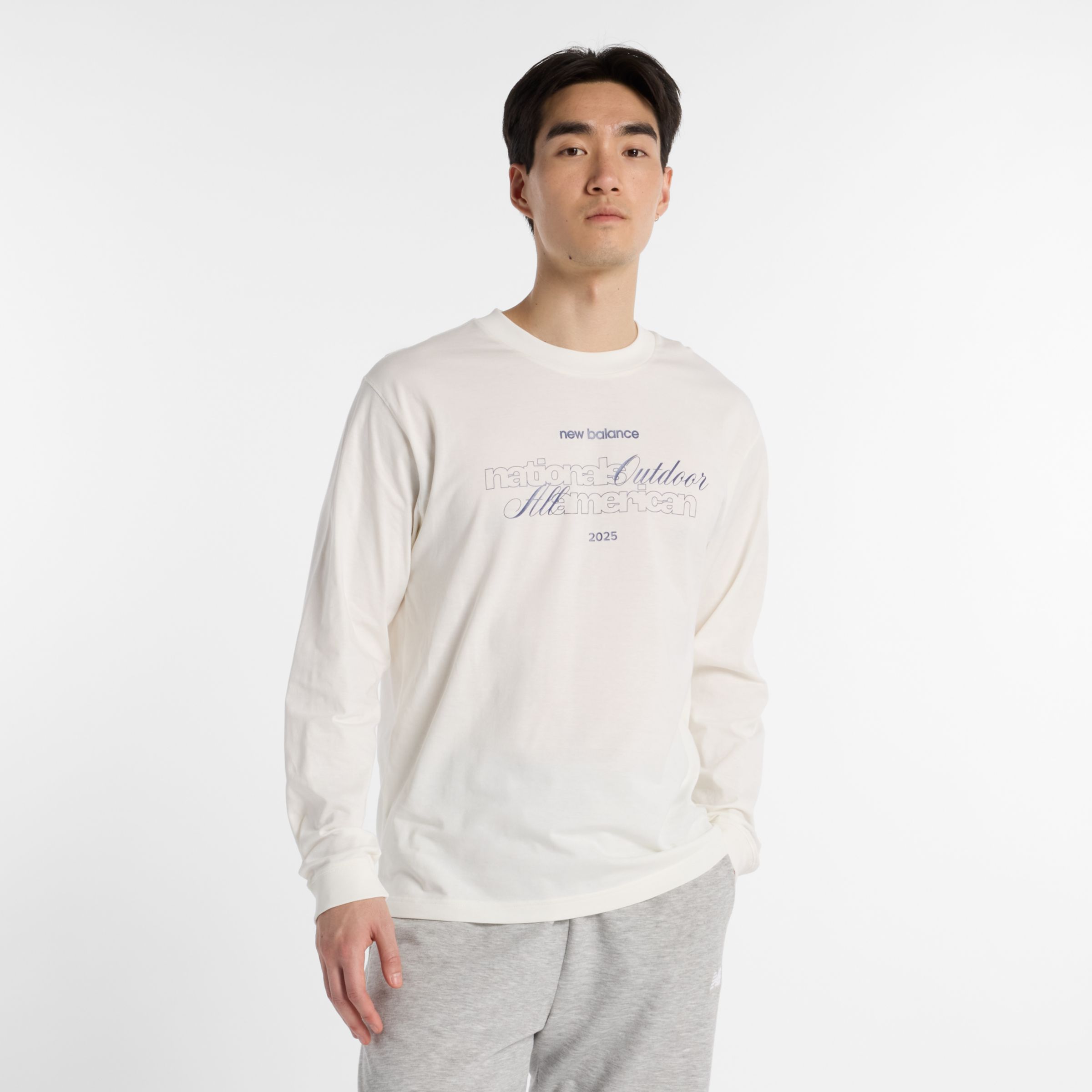 

New Balance Men's All American Long Sleeve White - White