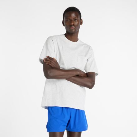 Athletics Cotton Pocket 圓領上衣, 黑, MT51501AHH